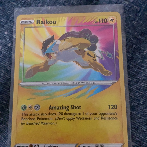 Holographic Raikou Pokémon Card - Picture 2 of 5